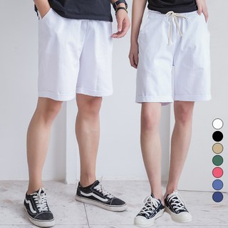 턴키 남녀공용 빅사이즈 면스판 카브라 밴딩 5부 반바지 GM-5215