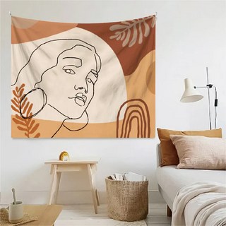 Hoom 禾慕生活 莫蘭迪居家掛布, 可手洗, 可機洗, 細緻布印刷不褪色, 100 x 70cm, 繁花若夢