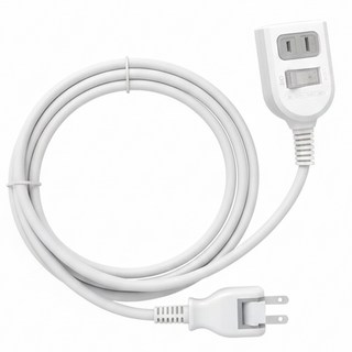 iPlus 保護傘 1切2座2P延長線, 90cm, 白色, 1條