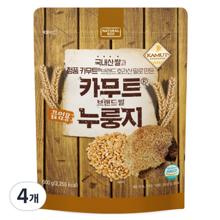 내추럴박스 카무트 브랜드 밀 끓임용 누룽지, 4개, 600g
