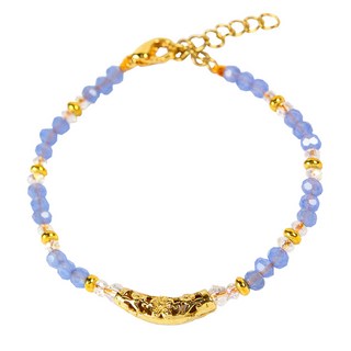 綠音資訊 銀飾 琉璃手鍊, 5g, 時尚潮流金鎖款