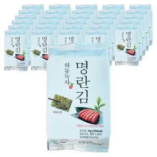 맛있는 밥도둑 하동 녹차 명란 도시락 조미 김, 6g, 96개
