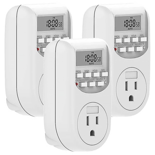 AHOYE 24小時可間歇定時插座 11*6*4cm, 11cm, 白色, 3個
