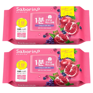 BCL Saborino 早安面膜 紅石榴高保濕, 30片, 2個