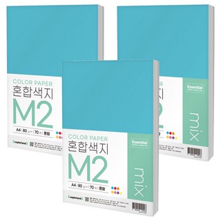 카피어랜드 에센셜 컬러 7색 혼합 색지 M2 80g, 210개, A4