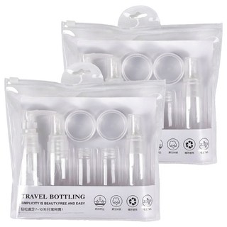 Beliean 旅行用化妝品分裝瓶7件組 20 x 17 x 3 cm, 2套, 透明