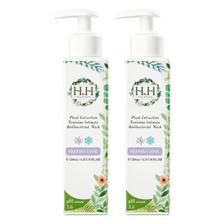 HH 草本新淨界 私密植萃抗菌潔淨露 沁涼蒼蘭, 蛋白質酵素瓦解血漬和分泌物, 乳酸益菌配方, 護手保濕因子, 200ml, 2瓶