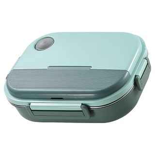 MASIONS 美心 PREMIUM 皇家316不鏽鋼分隔保溫便當盒 4格 可微波 附餐具 + 湯碗, 1個, 抹茶綠