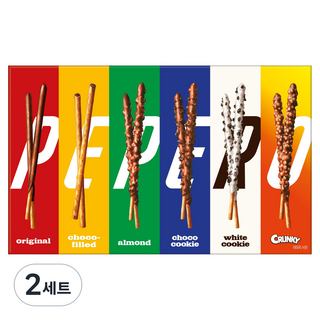 빼빼로 샘플러 6종 세트, 2세트, 257g