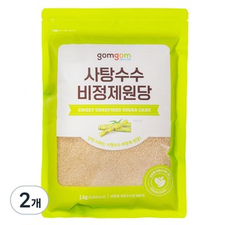 Gomgom 未精製原蔗糖, 1kg, 2個