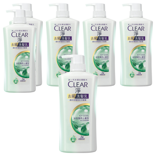 CLEAR 淨 去屑洗髮乳 冰恬薄荷止癢型, 750g, 6瓶
