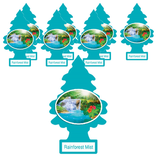 Little Trees 小樹香片 迷霧雨林 4片裝, 無毒專利香味配方, 適用於車內/家庭/辦公室, 7g, 8片