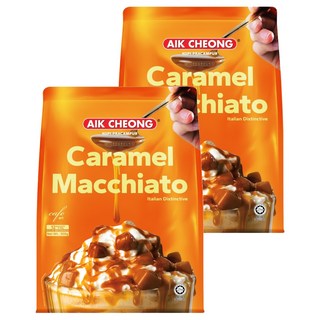 AIK CHEONG 益昌 南洋風文藝館 微磨咖啡 四合一 焦糖瑪奇朵風味, 25g, 12包, 2袋