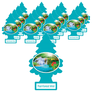 Little Trees 小樹香片 迷霧雨林 4片裝, 無毒專利香味配方, 適用於車內/家庭/辦公室, 7g, 16片