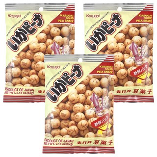 Kasugai 春日井 魷魚豆果子, 62g, 3包