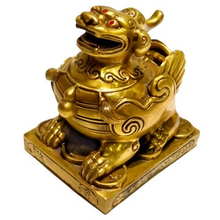 開運陶源 招財鎮宅銅雕 避邪神獸 吉祥平安象徵 增添美觀風水, 貔貅 天祿, 1個