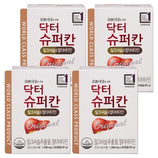 에이치엘사이언스 닥터슈퍼칸 밀크씨슬 멀티비타민, 30정, 4개