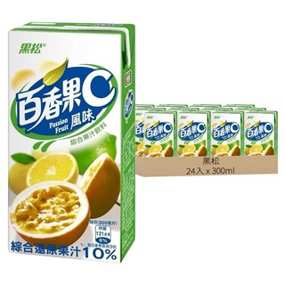 黑松 果汁C系列 百香果, 300ml, 24入