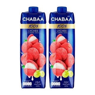 CHABAA 啜吧 荔枝葡萄汁, 1L, 2瓶