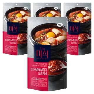 더미식 바지락 순두부찌개 양념, 140g, 4개