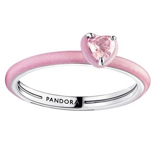 PANDORA 潘多拉 Me 粉色脈輪心形戒指