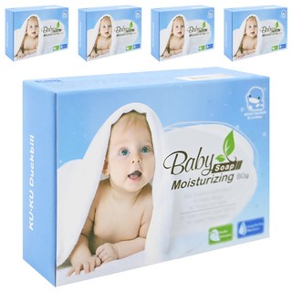 KU.KU Duckbill 酷咕鴨 保濕型嬰兒潔膚皂 80g, SGS合格認證 無重金屬 無螢光劑 無添加抗菌劑 無添加防腐劑, 5盒