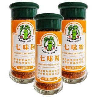 松井 七味唐辛子粉 台灣產, 25g, 3瓶