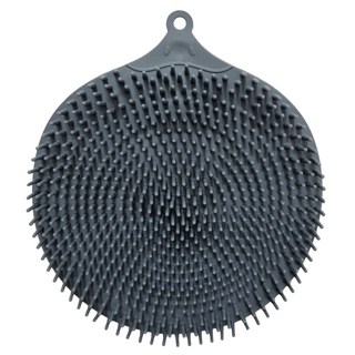 超級護理矽膠洗腳刷墊 灰色, 單品, 1個, 1入