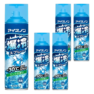 Hakugen Earth 白元 Ice non 爆冷衣物涼感噴霧 薄荷香, 330ml, 5瓶