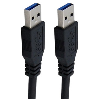 Cable 專業級USB3.0傳輸線 A公-A公, 50cm, 黑色, 1條