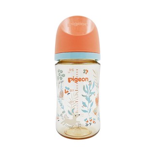 pigeon 貝親 WN3母乳實感PPSU奶瓶 M奶嘴, 兔子花園, 240ml, 1個