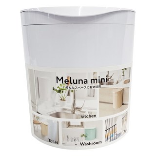 iSETO 伊勢藤 Meluna mini 迷你多功能壁掛式垃圾桶 4L, 22.1 x 13.2 x 24cm, 白, 1個
