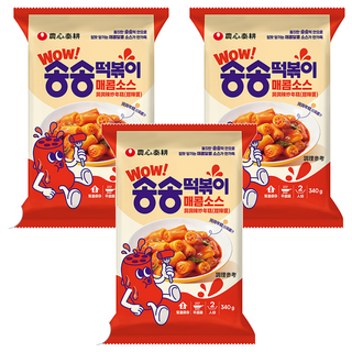 TAEKYUNG 泰耕 洞洞辣炒年糕 甜辣醬 Q彈入味 方便即食 道地韓式風味, 3包, 340g