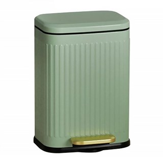 Mega 復刻輕奢不鏽鋼靜音垃圾桶, 復古綠, 不鏽鋼+PP, 外22 x 15 x 32cm 內22 x 14.5 x 28cm, 1個