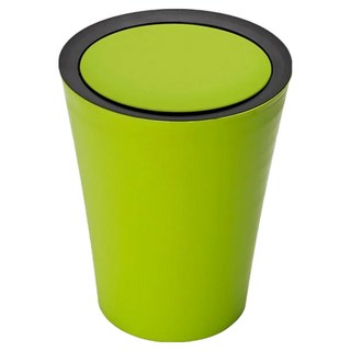 QUALy Mini Round Flip Bin 小樂色筒, 綠筒黑邊