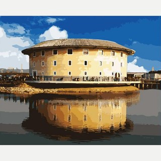 ArtLife 藝術生活 數字油畫DIY TW015 50 x 40cm, 台灣風情誌苗栗 客家圓樓, 1個