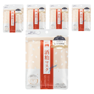 pdc 酒粕透肌面膜 Glow, 7片, 6包