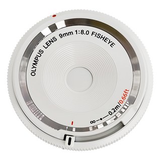 OLYMPUS 9mm F8.0 魚眼鏡頭 BCL-0980 140° 視角 3段式手動對焦, 1個