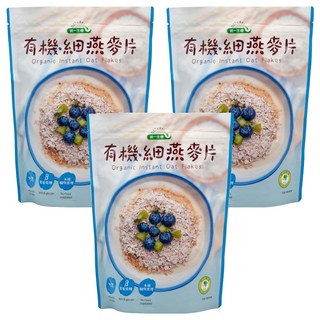 統一生機 有機細燕麥片, 400g, 3包