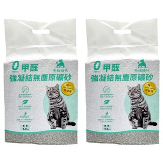 PetsTimes 毛孩時代 強效凝結無塵原礦砂, 無塵, 4kg, 2袋