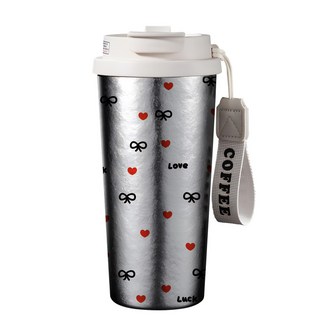 SUNORO 鈴蘭純鈦保溫杯, 甜心結, 1個, 500ml