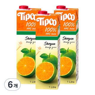 Tipco 幕府柳橙汁, 1L, 6個