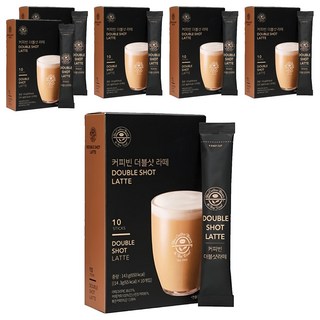 The Coffee Bean 雙倍濃縮即溶拿鐵, 14.3g, 10條, 6盒