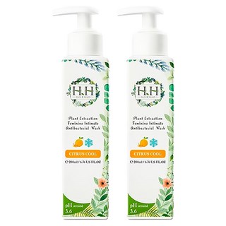 HH 草本新淨界 私密植萃抗菌潔淨露 柑橘涼感，pH3.6弱酸配方 溫和呵護私密部位, 200ml, 2瓶