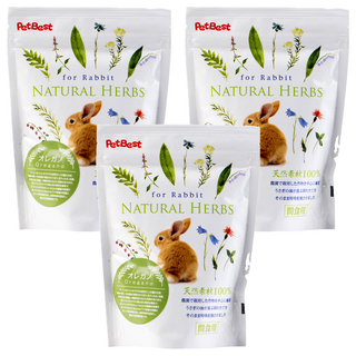 PetBest 健康草本系列機能食品-奧勒岡 3入, 兔子健康守護者，天然植萃機能補給，提升免疫，守護腸道, 42g, 3包