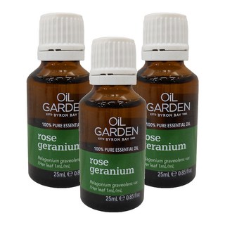 OiL GARDEN 澳悠園 精油 玫瑰天竺葵 100%單方純精油 25ml, 3個