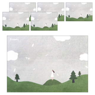 KerKerland 插畫信封袋, 6個裝, 山谷