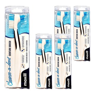 maxill 美適 假牙專用牙刷 雙刷頭設計 有效清潔假牙, 1入, 5支