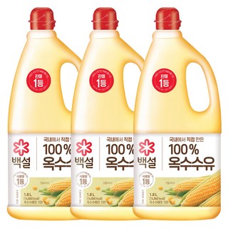 CJ BEKSUL 白雪 玉米油, 1.8L, 3個