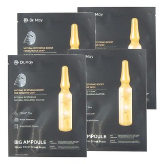 Dr.May 美博士 專業級大安瓶修護黑面膜 Set, 4片, 1盒